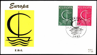 Belgia FDC 1966 Mi 1446-1447 Europa (C.E.P.T.) [194-LIEGE]